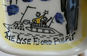 Vintage Norwegian Decorative Plate. The Lyse (Lysefjorden) Pulpit Fjord Media 1 of 13