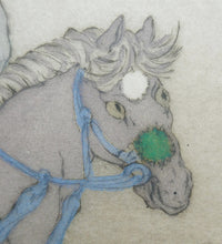 Load image into Gallery viewer, 1930s Hand Coloured Etching by Elyse Lord. Chinese Warriors on Horseback
