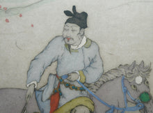 Load image into Gallery viewer, 1930s Hand Coloured Etching by Elyse Lord. Chinese Warriors on Horseback
