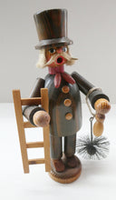 Load image into Gallery viewer, BOXED. Vintage GDR German Erzgebirge Wooden Handmade Incense Smoker. CHIMNEY SWEEP
