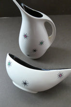 Load image into Gallery viewer, TWO PIECES. Vintage 1950s Wade Shooting Stars Pattern Ceramic Dishes
