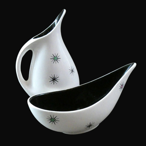 TWO PIECES. Vintage 1950s Wade Shooting Stars Pattern Ceramic Dishes