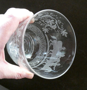 19th Century Engraved Tea Caddy Mixing Bowl Decorated with Neo-Classical Design