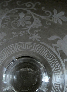 19th Century Engraved Tea Caddy Mixing Bowl Decorated with Neo-Classical Design