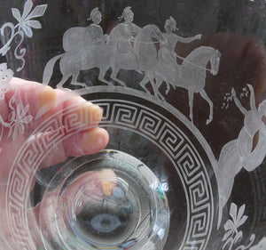 19th Century Engraved Tea Caddy Mixing Bowl Decorated with Neo-Classical Design