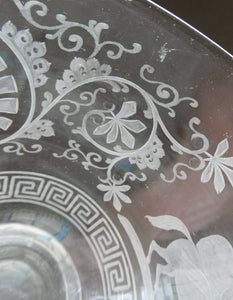 19th Century Engraved Tea Caddy Mixing Bowl Decorated with Neo-Classical Design