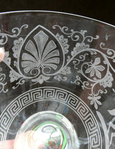 19th Century Engraved Tea Caddy Mixing Bowl Decorated with Neo-Classical Design