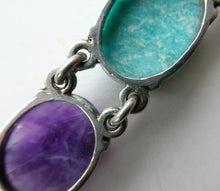 Load image into Gallery viewer, Pretty Vintage Bracelet Set with Coloured Agates. Excellent Condition
