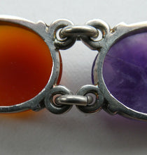 Load image into Gallery viewer, Pretty Vintage Bracelet Set with Coloured Agates. Excellent Condition
