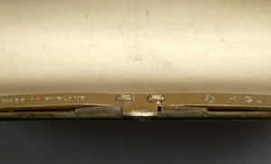 Vintage 1950s KIGU Barrel Cigarette Case or Lipstick Holder with Marcasite Thistle Design