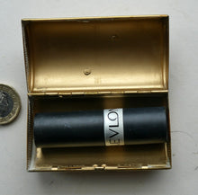 Load image into Gallery viewer, Vintage 1950s KIGU Barrel Cigarette Case or Lipstick Holder with Thistle Design
