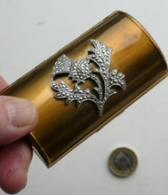 Load image into Gallery viewer, Vintage 1950s KIGU Barrel Cigarette Case or Lipstick Holder with Thistle Design
