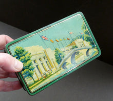 Load image into Gallery viewer, British Empire Exhibition Toffee Tin 1924; with an Image of the Palace of Industry
