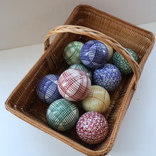 Load image into Gallery viewer, SINGLE Scottish Victorian Ceramic Carpet Bowl. Yellow Check Pattern 
