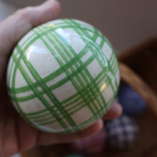 Load image into Gallery viewer, Fine Set of SIX Scottish Victorian Ceramic Carpet Bowls Plus the Elusive WHITE JACK
