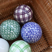 Load image into Gallery viewer, Fine Set of SIX Scottish Victorian Ceramic Carpet Bowls Plus the Elusive WHITE JACK
