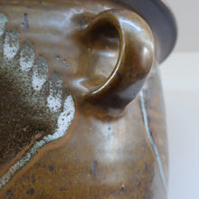 Load image into Gallery viewer, STUDIO POTTERY. Monumental Lidded Pot with Twin Handles by David Lloyd Jones (1928-1994). Height 14 3/4 inches
