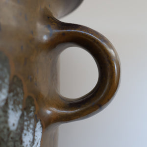 STUDIO POTTERY. Monumental Lidded Pot with Twin Handles by David Lloyd Jones (1928-1994). Height 14 3/4 inches