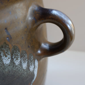 STUDIO POTTERY. Monumental Lidded Pot with Twin Handles by David Lloyd Jones (1928-1994). Height 14 3/4 inches