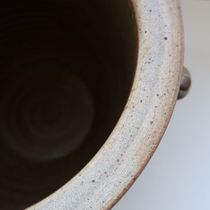 STUDIO POTTERY. Monumental Lidded Pot with Twin Handles by David Lloyd Jones (1928-1994). Height 14 3/4 inches