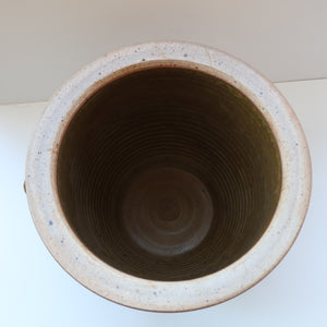 STUDIO POTTERY. Monumental Lidded Pot with Twin Handles by David Lloyd Jones (1928-1994). Height 14 3/4 inches