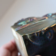 Load image into Gallery viewer, Rare 1970s POLISH Studio Pottery Square Face Pot (Twarze Wason) by Janina Karczeska KONIECZNA (b. 1934)
