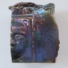 Load image into Gallery viewer, Rare 1970s POLISH Studio Pottery Square Face Pot (Twarze Wason) by Janina Karczeska KONIECZNA (b. 1934)
