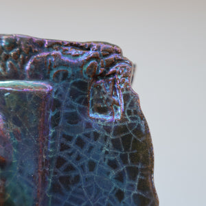 Rare 1970s POLISH Studio Pottery Square Face Pot (Twarze Wason) by Janina Karczeska KONIECZNA (b. 1934)