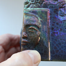 Load image into Gallery viewer, Rare 1970s POLISH Studio Pottery Square Face Pot (Twarze Wason) by Janina Karczeska KONIECZNA (b. 1934)
