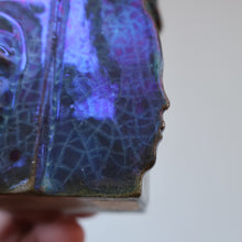 Load image into Gallery viewer, Rare 1970s POLISH Studio Pottery Square Face Pot (Twarze Wason) by Janina Karczeska KONIECZNA (b. 1934)
