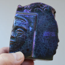 Load image into Gallery viewer, Rare 1970s POLISH Studio Pottery Square Face Pot (Twarze Wason) by Janina Karczeska KONIECZNA (b. 1934)
