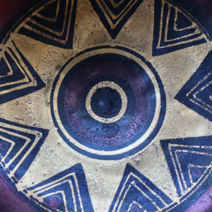 Cornish Studio Pottery. Small Black and Gold Lustre PORCELAIN Footed Bowl by Mary Rich (1940 - 2022)