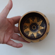 Load image into Gallery viewer, Cornish Studio Pottery. Small Black and Gold Lustre PORCELAIN Footed Bowl by Mary Rich (1940 - 2022)
