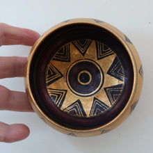 Load image into Gallery viewer, Cornish Studio Pottery. Small Black and Gold Lustre PORCELAIN Footed Bowl by Mary Rich (1940 - 2022)
