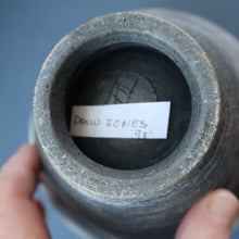 Load image into Gallery viewer, STUDIO POTTERY. David Howard Jones (b. 1953). 1980s Raku Vase with Crackle Glaze and Abstract Decoration
