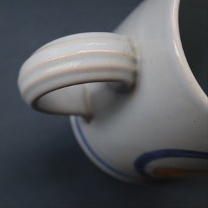 SCOTTISH POTTERY. 1950s Buchan Stoneware Tankard Shape Mug. Brittany Pattern