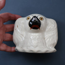 Load image into Gallery viewer, Rare Antique 19th Century Staffordshire Bank or Money Box in the Form of a Fireside Spaniel&#39;s Head
