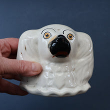Load image into Gallery viewer, Rare Antique 19th Century Staffordshire Bank or Money Box in the Form of a Fireside Spaniel&#39;s Head

