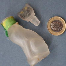 Load image into Gallery viewer, Delightful 1920s CUSSONS Miniature Cat Perfume Bottle or Flacon. 3 inches in height
