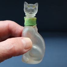 Load image into Gallery viewer, Delightful 1920s CUSSONS Miniature Cat Perfume Bottle or Flacon. 3 inches in height
