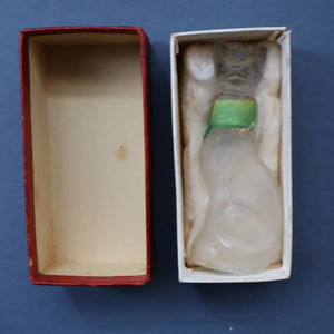 Delightful 1920s CUSSONS Miniature Cat Perfume Bottle or Flacon. 3 inches in height