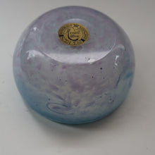 Load image into Gallery viewer, D/ Fabulous Little X ZA Shape Antique Scottish Monart Glass Bowl. With Original Paper Label on the Base
