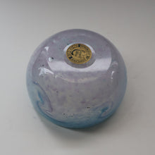 Load image into Gallery viewer, D/ Fabulous Little X ZA Shape Antique Scottish Monart Glass Bowl. With Original Paper Label on the Base
