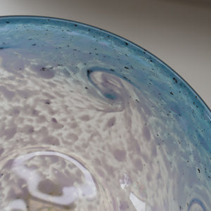 D/ Fabulous Little X ZA Shape Antique Scottish Monart Glass Bowl. With Original Paper Label on the Base