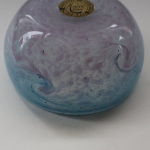A/ Fabulous Little X ZA Shape Antique Scottish Monart Glass Bowl. With Original Paper Label on the Base