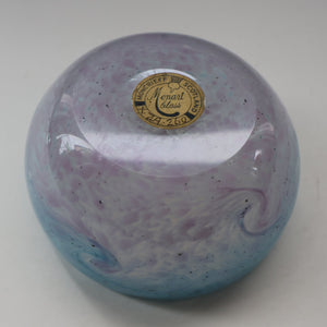 A/ Fabulous Little X ZA Shape Antique Scottish Monart Glass Bowl. With Original Paper Label on the Base