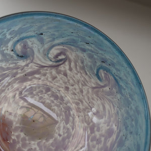 A/ Fabulous Little X ZA Shape Antique Scottish Monart Glass Bowl. With Original Paper Label on the Base