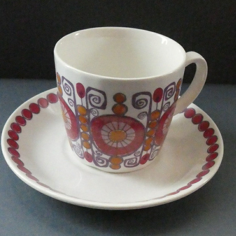 Vntage 1960s Figgjo Flint: Turi Design / Barcarole Pattern Cup and Saucer