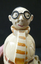 Load image into Gallery viewer, Quirky 1930s JAPANESE Ceramic Decanter, Stand and Four Shot Glasses. TENNIS PLAYER
