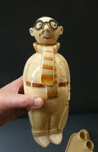 Load image into Gallery viewer, Quirky 1930s JAPANESE Ceramic Decanter, Stand and Four Shot Glasses. TENNIS PLAYER
